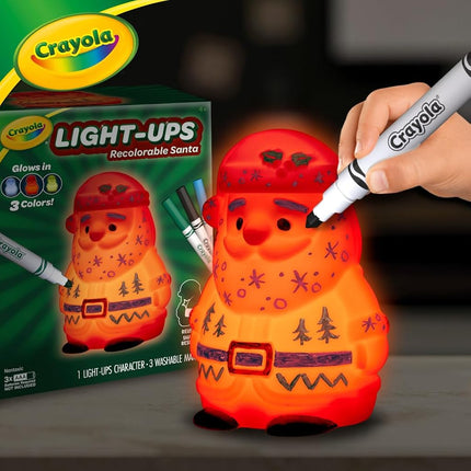 CRAYOLA Light Ups: Santa | Washable Santa Christmas Night Light | Colour, Wash, Repeat! | Batteries Not Included | For Ages 3+