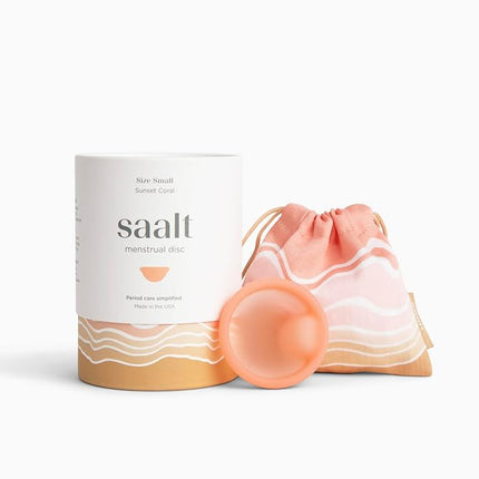 Saalt Menstrual Disc Reusable Period Disc Small Coral