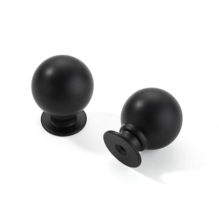 CABDM 6 Pack 1 Inch Vintage Ball Matte Black Cabin