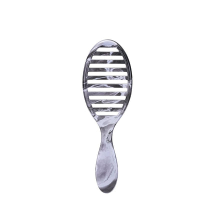 WetBrush Speed Dry Detangler With Heat Resistant HeatFlex Bristles and Open Vent Design to Dry Hair Faster, Gentle on All Hair Types, Metallic Marble Collection, Onyx