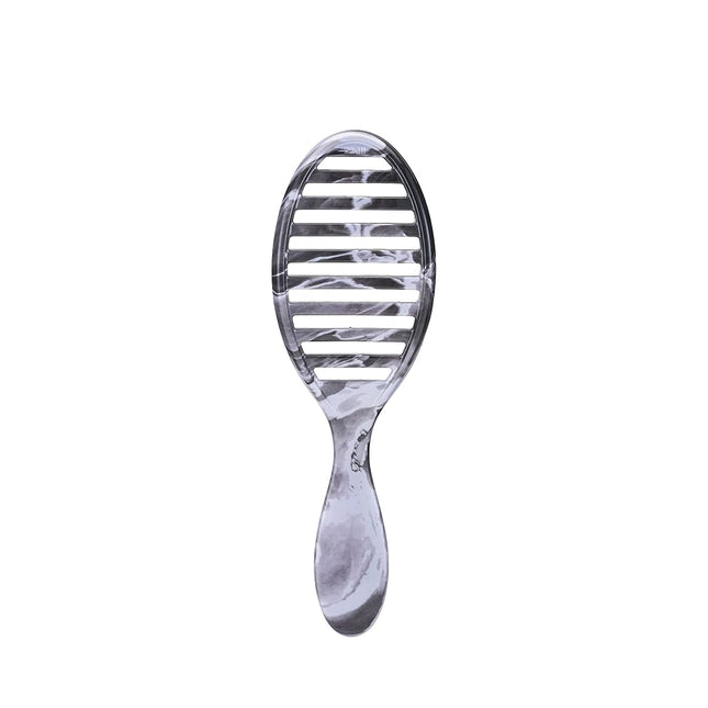 WetBrush Speed Dry Detangler With Heat Resistant HeatFlex Bristles and Open Vent Design to Dry Hair Faster, Gentle on All Hair Types, Metallic Marble Collection, Onyx