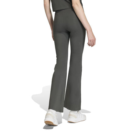 Adidas Womens Essentials Small Logo Flared Leggings, Grey/Black, M
