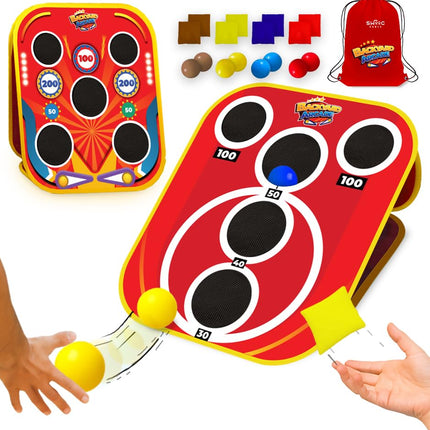 SWOOC Games - Backyard Arcade™ | 2-in-1 Bean Bag Toss Game for Kids w/Carry Bag | 5-Second Setup & Storage | Outside Toys for Toddlers | Carnival Games for Kids | Outdoor Toddler Activities