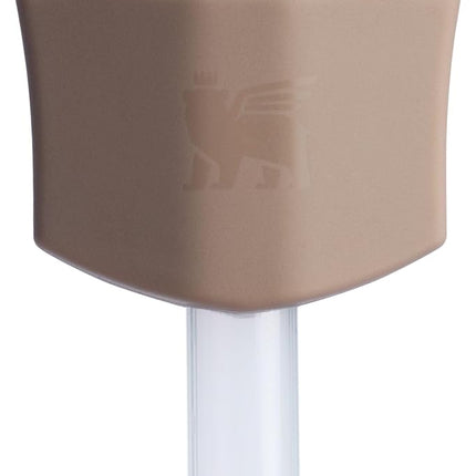 STANLEY Quencher Stay Smooth Anti-Pucker Straw Topper 2-Pack | Ergonomic Sip Through Straw Cap for Tumbler with Handle | Silicone Accessory for Drinking Cup | BPA-Free | Sand
