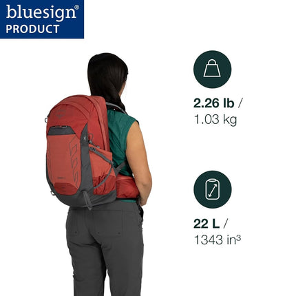 Osprey Women's Tempest 22 Lightweight Hiking Backpack, Frosty Mint Green/Botanica, One Size