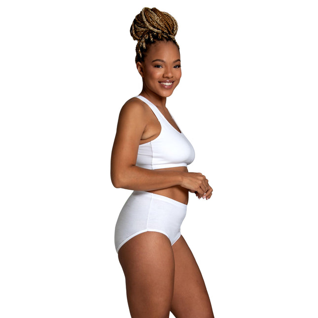 Fruit of the Loom Women's Eversoft Cotton Underwear Multipacks, Tag Free & Breathable, Available in Plus Size, Brief-Assorted Body Tones, 10