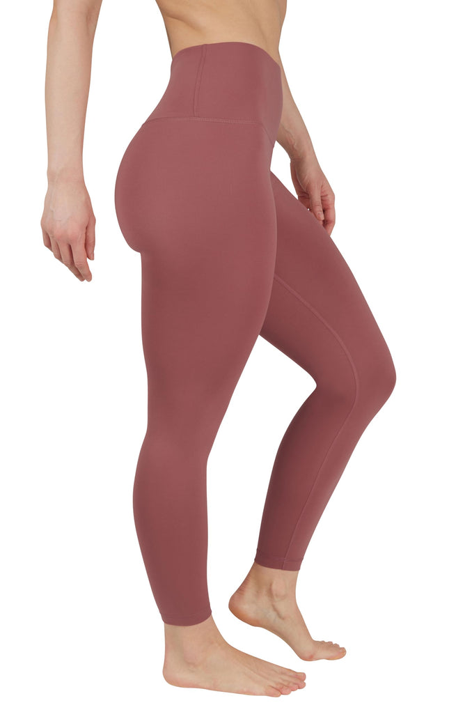 Legging taille haute pour femme Yogalicious, motif doux et résistant aux squats, Rouge Blush, XS
