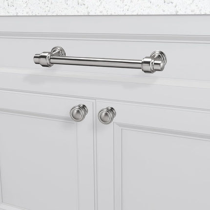 POVEFONK 10 Pack Brushed Satin Nickel Kitchen Cabinet Knobs Solid Drawer Knobs Kitchen Cabinet Hardware Zinc Alloy Handles Drawer Knobs Dresser Handles