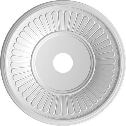 Ekena Millwork CMP22BECAC Berkshire Thermoformed PVC Ceiling Medallion (Fits Canopies up to 10 1/8"), 22"OD, Aged Copper