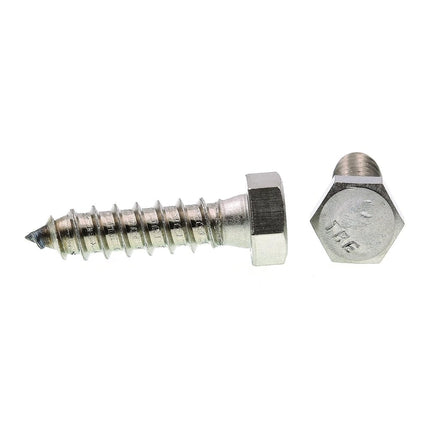 Prime-Line Products 9056104 Lag Screw Bolt, Hex Head, 3/8 in X 1-1/2 in, Stainless Steel, Pack of 25
