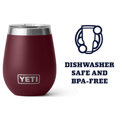 YETI Rambler 10 oz Wine Tumbler, Vacuum Insulated, Stainless Steel with MagSlider Lid, Wild Vine Red
