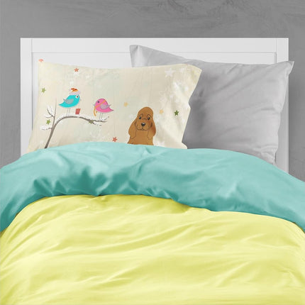 Caroline's Treasures Between Friends Cocker Spaniel Red Fabric Standard Pillowcase BB2567PILLOWCASE, Multicolor