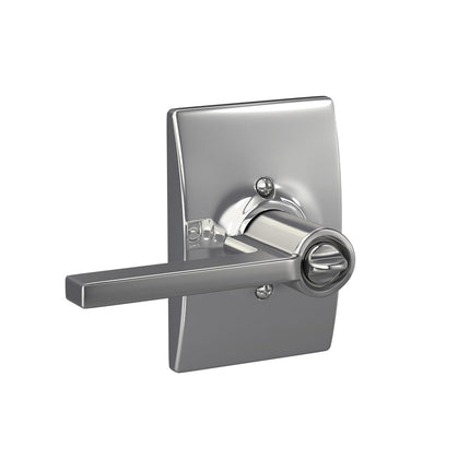 Schlage F51A LAT 625 CEN Century Collection Latitude Keyed Entry Lever, Bright Chrome