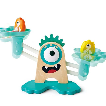 Hape Monster Math Scale, Wooden Educational Toy for Toddlers 3+, Learn Counting and Number Balance Through Hands-On Play