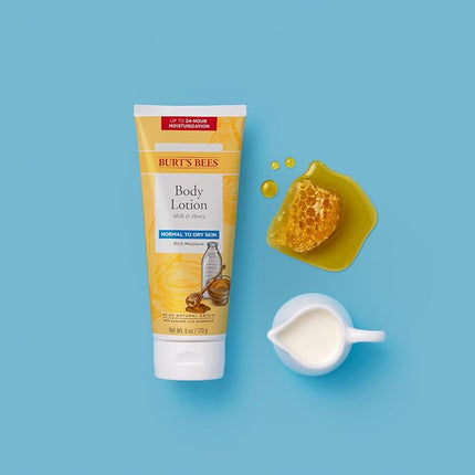 Burt's Bees Milk and Honey Body Lotion, 6 Ounces (Pack of 3)