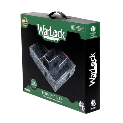 WizKids WarLock Tiles Miniatures - Dungeon Tiles II Full Height Stone Walls Expansion,Grey