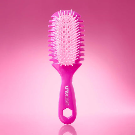 FHI Heat UNbrush Curl Defining Brush — Wavy, Coily, and Curly Hair Brush with DuoFlex Bristles & StyleCurl Handle — for Gentle Detangling & Faster Styling on Wet Hair - Fuchsia