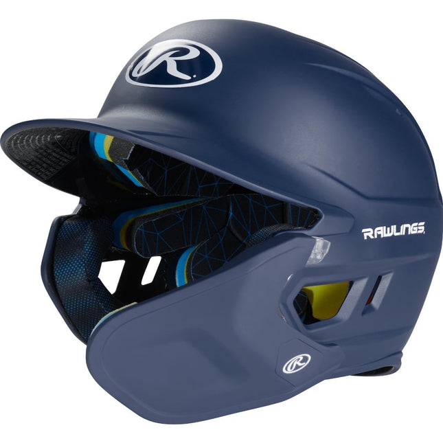 Rawlings | MACH ADJUST Batting Helmet with Extension Flap | Right Hand Batter | Junior (6 3/8" - 7 1/8") | Matte Navy