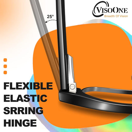 VISOONE Progressive Multifocal Reading Glasses Spring Hinge Blue Light Blocking for Women and Men readers 2.0x