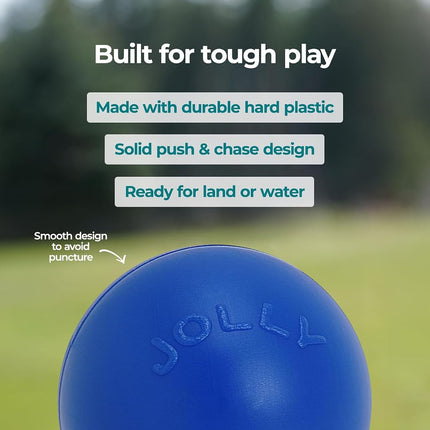 Jolly Pets Push-n-Play Dog Toy, 25 cm, Blue