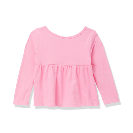 The Children's Place Baby Toddler Girls Long Sleeve Fashion Top Multis, Pink, 6-9 Months
