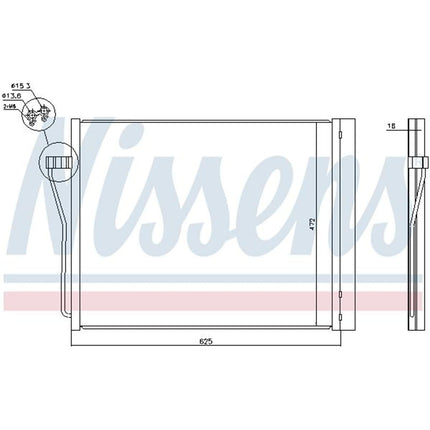 Nissens 940308 Condenser, air conditioning