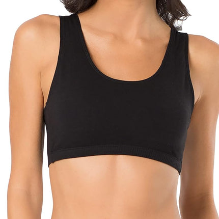 Fruit of the Loom Women's Built Up Tank Style Sports Bra, Black/White/White/Heather Grey 4-Pack, 50