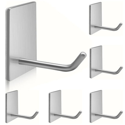Adhesive Hooks Heavy Duty, Long Stainless Steel Se