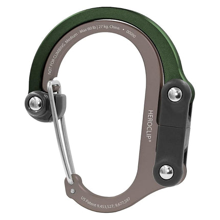 HEROCLIP Carabiner Clip and Hook (Medium) | for Ca