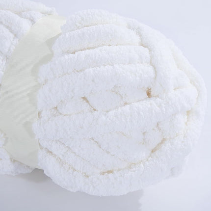 MABOZOO Bulky Chunky Yarn for Hand & Arm Knitting, 12 Pack Cream Fluffy Jumbo Chenille,Soft Plush Fuzzy Yarn(27 yds,8 oz Each Skein)