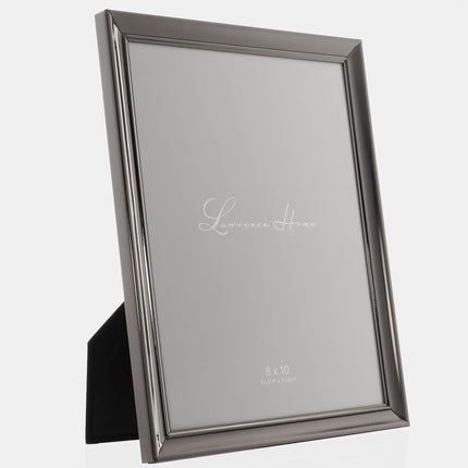 Lawrence Frames Strata Metal Picture Frame, 8x10, Black Smoke