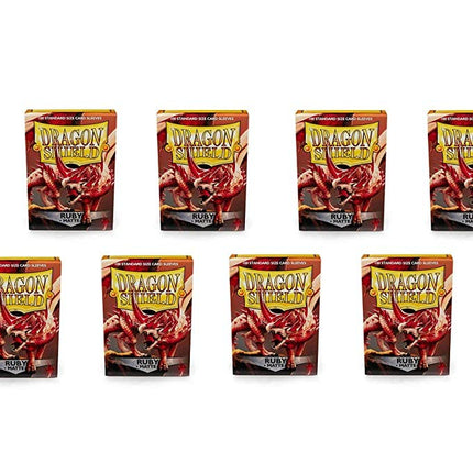 10 Packs Dragon Shield Matte Ruby Standard Size 10
