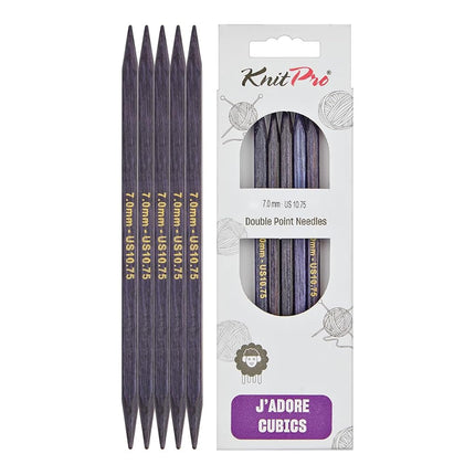 KnitPro J’Adore Cubics Double Pointed Needles 6" (