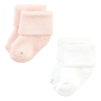 Hudson Baby Calcetines de Felpa y Algodón Ricos para Bebé Unisex Recién Nacido, Rosa Liso Neutro, 6-12 Meses, Rosa Liso Neutro, 6-12 Meses