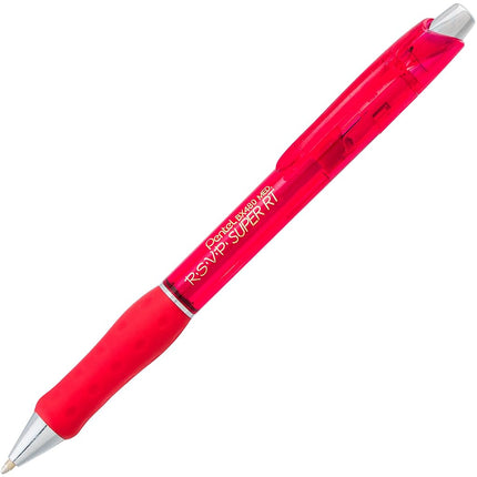 Bolígrafo Pentel RSVP Super RT, (1,0 mm) trazo medio, tinta roja, caja de 12 unidades, (BX480-B)