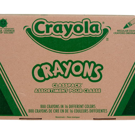 CRAYOLA Classpack, 800 Wax Crayons, 16 Assorted Co