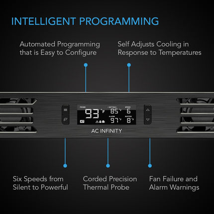 AC Infinity CLOUDPLATE T1, Rack Mount Fan Panel 1U, Exhaust Airflow