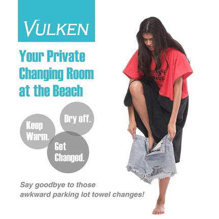 VULKEN Portable Changing Robe, Surf Poncho for Beach & Water Activities