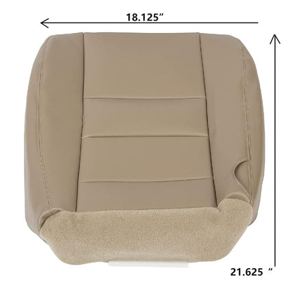 ECOTRIC Housse de siège inférieur côté conducteur en vinyle couleur sable compatible avec Ford F250 F350 2002-2007, couleur sable