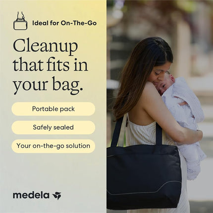 Medela Quick Clean Breast Pump and Accessory Wipes 90ct, 3 Packs of 30 Count, Resealable, Convenient and Hygienic On The Go Cleaning for Tables, Countertops, Chairs, and More