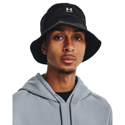 Under Armour Mens Branded Bucket Hat, (001) Black / / White, L-XL