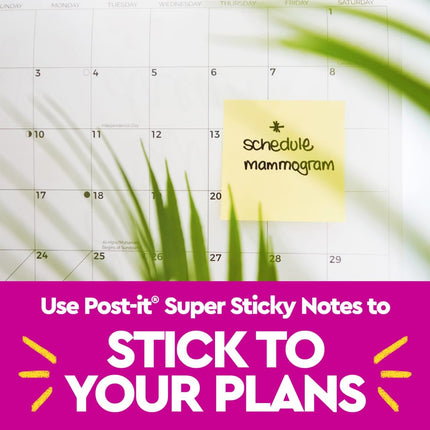 Post-It Super Sticky Notas 2"X2" 8/Paquete-Amarillo Canario c/90 Hojas