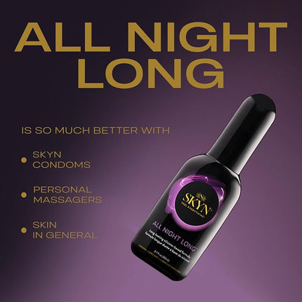 SKYN All Night Long Premium Silicone-Based Lubricant, 2.7 Ounce
