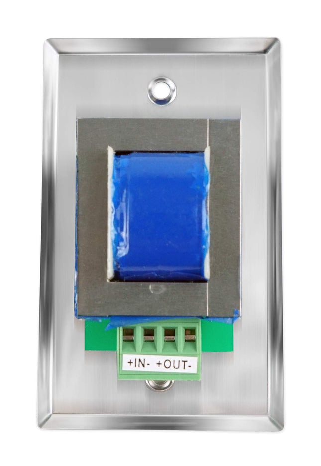 Rockville VOL70100 100W Wall Volume Controller 70V/100V, Stainless Steel Frame, Precise 12-Step Control, Easy Euro-Block Install, for Commercial Audio Systems