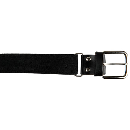 Champro Standard Baseball Belt with Leather Tab, Black, Adult 1-1/2"