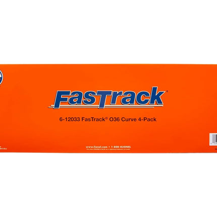 Lionel FasTrack Electric O Gauge, O36 Curve Track, 4-Pack