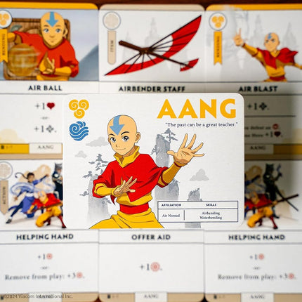 USAOPOLY Avatar The Last Airbender: El destino de Aang, juego de mesa cooperativo de construcción de mazos para 2 a 4 jugadores a partir de 10 años