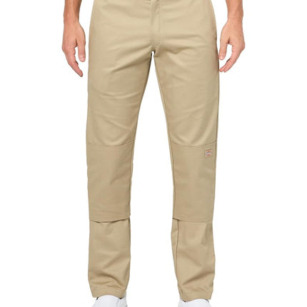 Dickies Mens Skinny Fit Double Knee Work Pants, Desert Sand, 28W x 30L