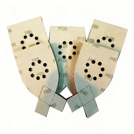 50pcs Large Mouse Detail Sander Sandpaper 8 Holes Hook and Loop Sander Pads for Black and Decker KA220G KA230 Mega Mouse Cyclon Sandstorm Craftsman Sanding Sheets Assortment 40 60 80 100 120 Grit