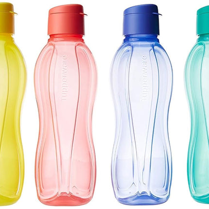 Tupperware Aquasafe Flip Top Bottle 500Ml Each, Set Of 4